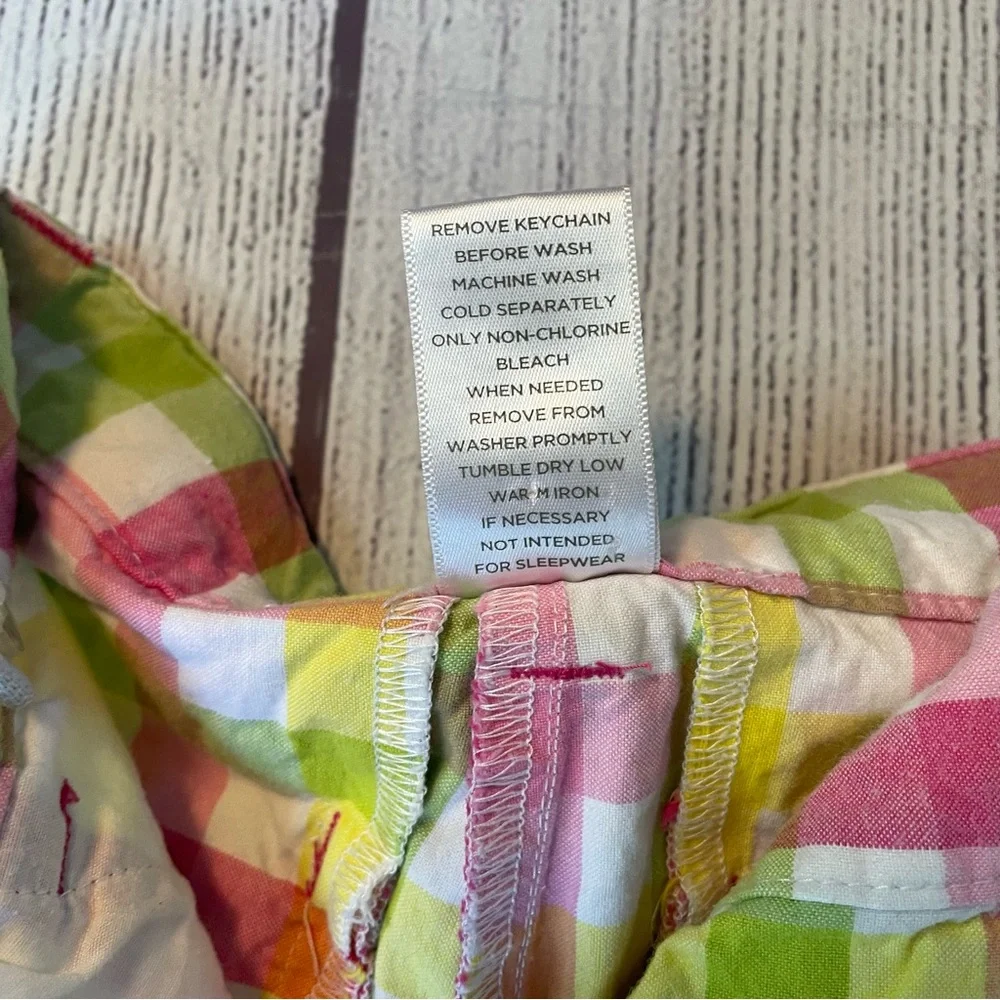 Gymboree Pretty Lady Rainbow Plaid Capris size 7 slim